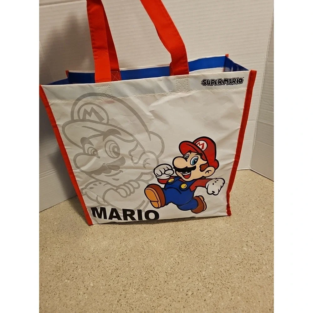 Nintendo Mario Reusable Super Mario Tote Bag Red Handles 2011